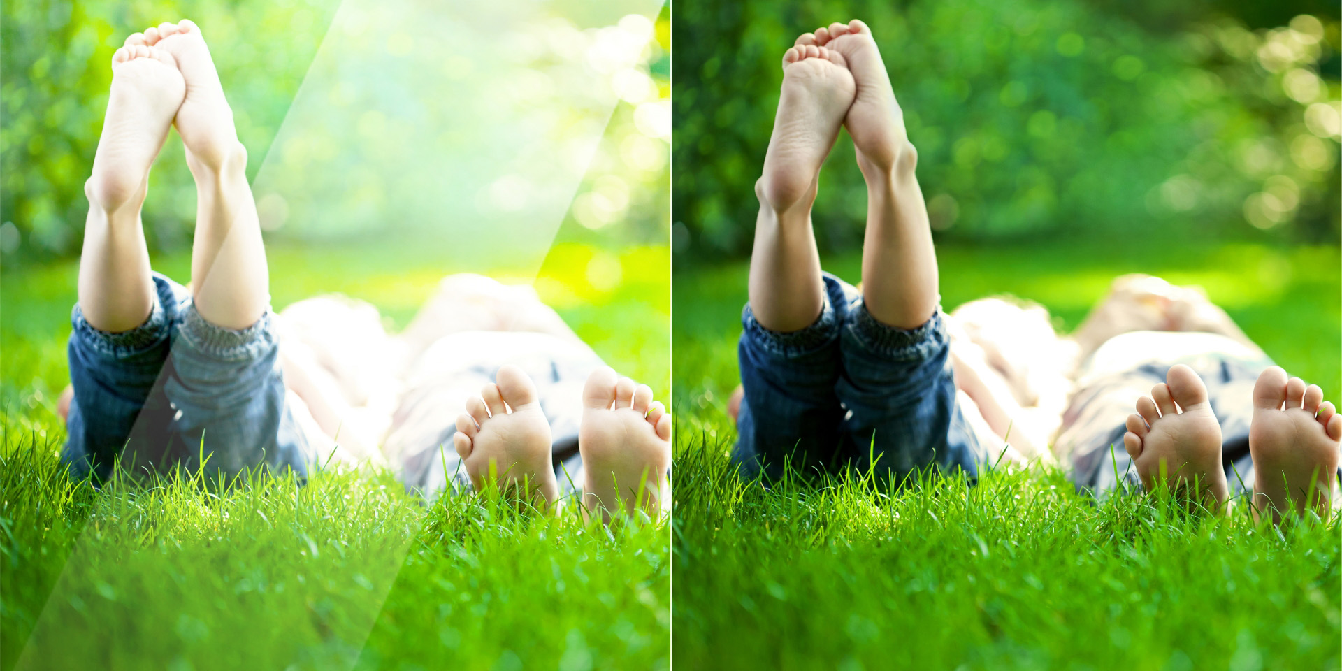 Comparison in image quality between with anti-glare and without.